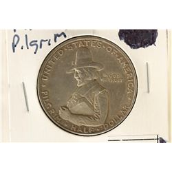 1920 PILGRIM COMMEMORATIVE SILVER HALF DOLLAR EF