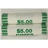 Image 1 : 2-$5 ROLLS OF 2011-P ROOSEVELT DIMES BRILLIANT UNC