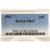 Image 3 : 1961 WASHINGTON SILVER QUARTER PCGS PR67