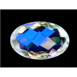 13.00ct Oval Checker Natural Mystic Quartz AGSL