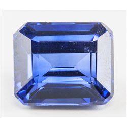 13.70ct Emerald Cut Blue Natural Sapphire AGSL