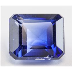 7.20ct Emerald Cut Blue Natural Sapphire AGSL