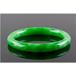 Chinese Green Hardstone Carved Bangle