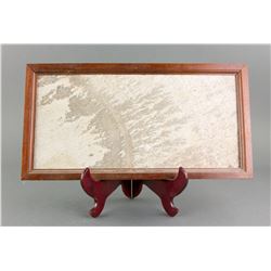 Chinese Fossil Stone Plaque With Frame