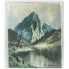 Image 2 : Oil on Canvas Mountain Landscape Signed