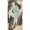 Image 1 : Achille Funi Italian Modernist Watercolor on Paper