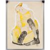 Image 2 : Egon Schiele Austrian Watercolor on Board 1914
