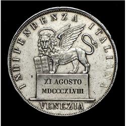 Venetian - 5 Lire - 1848