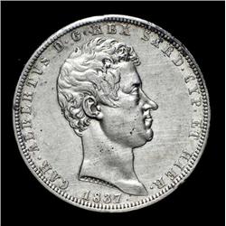 Sardinia - Carlo Alberto - 5 Lire - 183