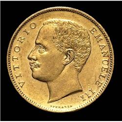 Italy - Vitt. Em. III - 20 L. Aquila  -