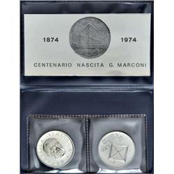 Italian Republic - 100 L. Marconi argen