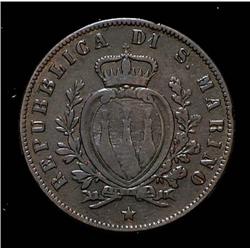 San Marino - 5 centesimi 1864