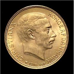 Denmark - Cristiano X - 20 Corone 1916