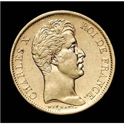 France - Carlo X - 40 fr. 1828