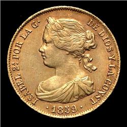 Spain - Isabella II - 100 Reali 1859