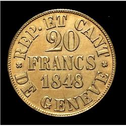 Switzerland - Geneva - 20 Francs 1848