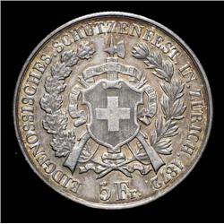 Swiss Confederation - 5 Francs 1872  - 