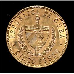 Cuba - Republic - 5 Pesos 1916