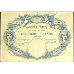 French Banknotes - 50 Franchi serie W.3