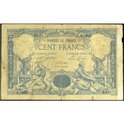 French Banknotes - 100 Franchi serie A.