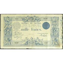 French Banknotes - 1.000 Franchi serie 