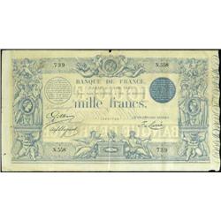 French Banknotes - 1.000 Franchi serie 