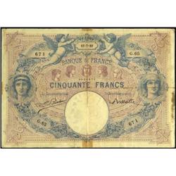 French Banknotes - 50 Franchi serie G.6