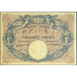 French Banknotes - 50 Franchi serie F.1
