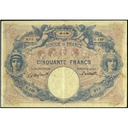French Banknotes - 50 Franchi serie U.1
