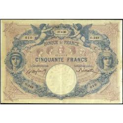 French Banknotes - 50 Franchi serie O.2