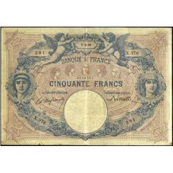 French Banknotes - 50 Franchi serie X.3