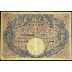 French Banknotes - 50 Franchi serie O.4