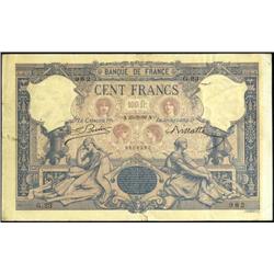 French Banknotes - 100 Franchi serie G.