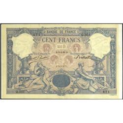 French Banknotes - 100 Franchi serie Q.