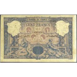 French Banknotes - 100 Franchi serie T.