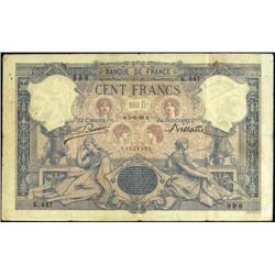 French Banknotes - 100 Franchi serie K.