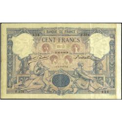 French Banknotes - 100 Franchi serie F.