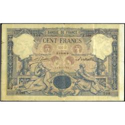 French Banknotes - 100 Franchi serie Z.
