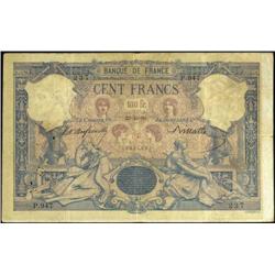 French Banknotes - 100 Franchi serie P.