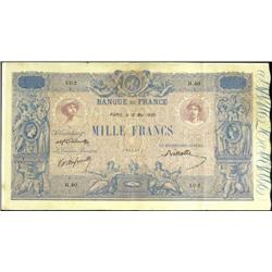 French Banknotes - 1.000 Franchi serie 