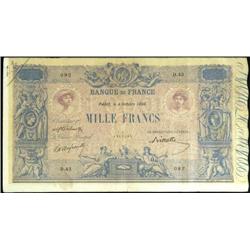 French Banknotes - 1.000 Franchi serie 