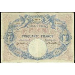 French Banknotes - Lot of 12 French ban