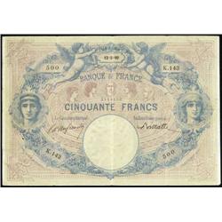 French Banknotes - Lot of 12 French ban