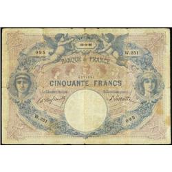 French Banknotes - Lot of 12 French ban