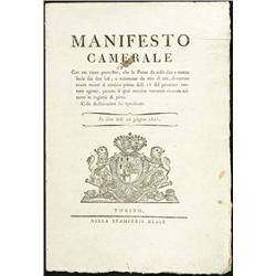 Edict - Vittorio Emanuele I (1802-1821)