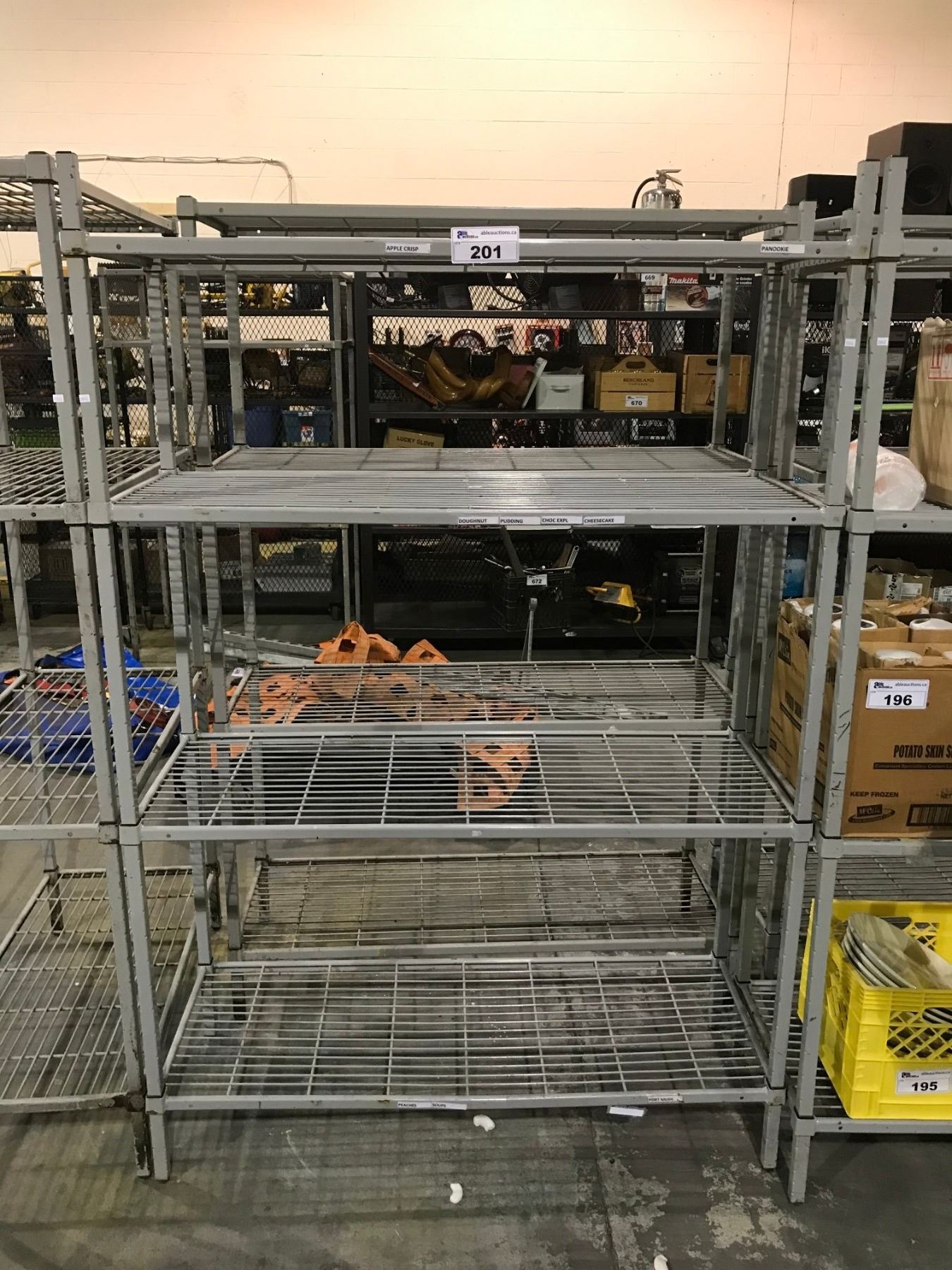 4-TIER INDUSTRIAL WIRE RACKING (48