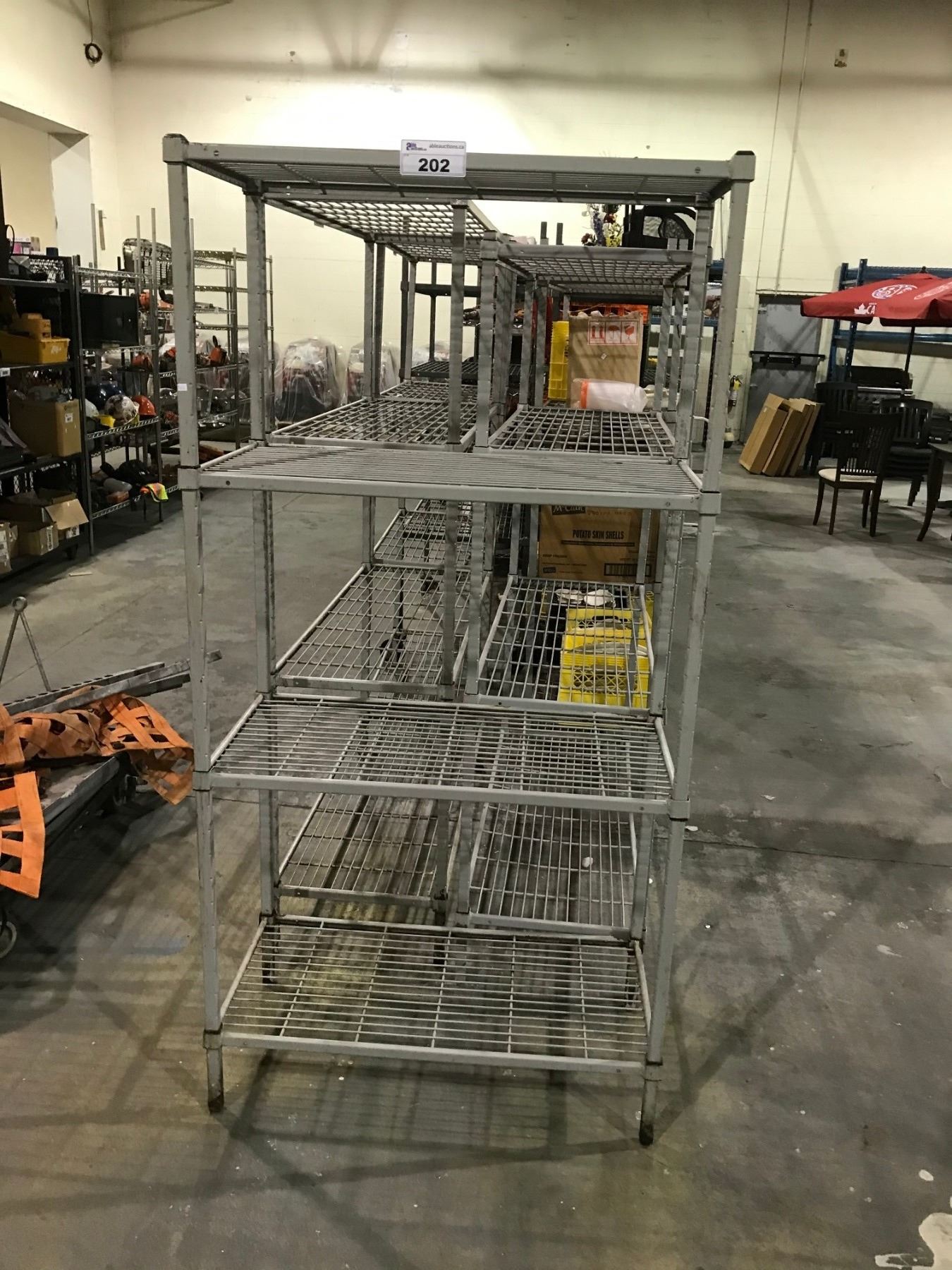 4-TIER INDUSTRIAL WIRE RACKING (36