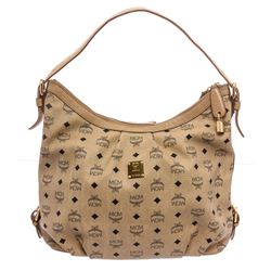 MCM  Coated Canvas Hobo Bag