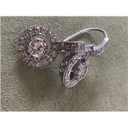 Vintage Platinum Diamond Earrings