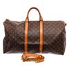 Image 1 : Louis Vuitton Monogram Toile Canvas Bandouliere Keepall 55 Duffel Bag